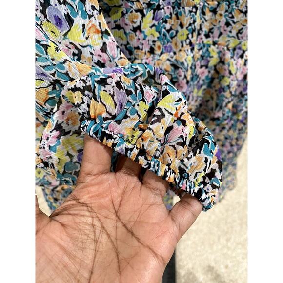 ✨HOST PICK✨ Leith Ditzy Floral Ruffle Long Sleeve Chiffon Dress - Size XL (NWT) - Picture 3 of 6